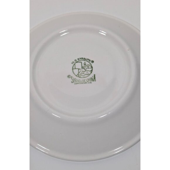 Syracuse China Webster Pattern Saucer Plate Gold Brown Design USA - Picture 7 of 7